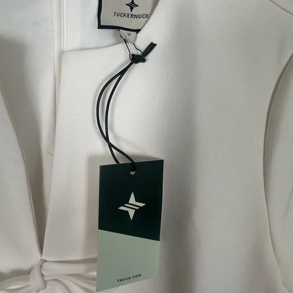 TUCKERNUCK White Crepe Blair Bow Coat Dress